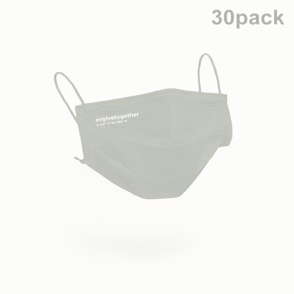 画像1:   evolvetogether イヴォルブトゥギャザー GREEN（SAGE）（30 face masks pack｜30枚入り）{-BCS} (1)