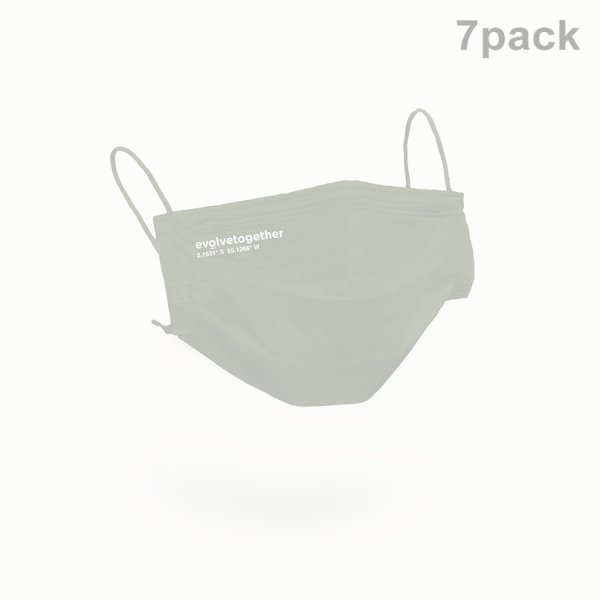 画像1:   evolvetogether イヴォルブトゥギャザー GREEN（SAGE）（7 face masks pack｜7枚入り）{-BCS} (1)