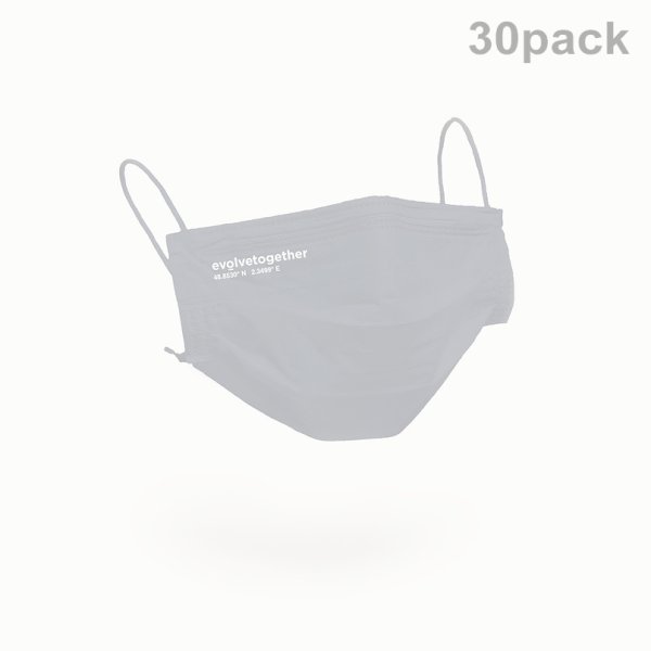 画像1:   evolvetogether イヴォルブトゥギャザー NAVY（30 face masks pack｜30枚入り）{-BCS} (1)