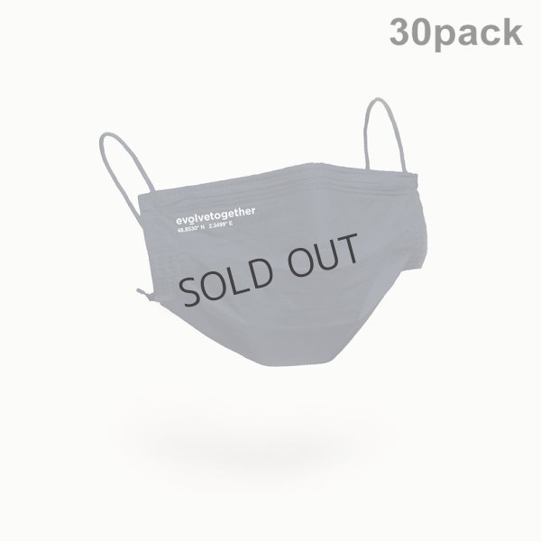 画像1: {SOLD}evolvetogether イヴォルブトゥギャザー NAVY（30 face masks pack｜30枚入り）{-BCS} (1)