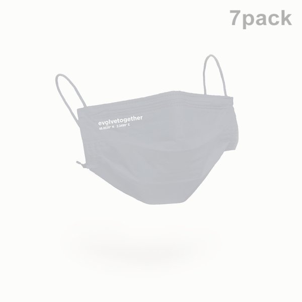 画像1:   evolvetogether イヴォルブトゥギャザー NAVY（7 face masks pack｜7枚入り）{-BCS} (1)