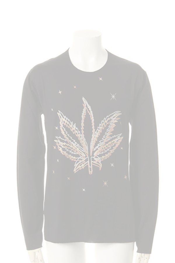 画像1:   lucien pellat-finet ルシアン ペラフィネ MULTI OUTLINE LEAF(F) LONG SLEEVE T-SHIRT{-AFA} (1)