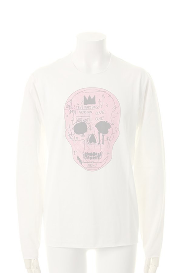 画像1:   lucien pellat-finet ルシアン ペラフィネ PINK SKULL（F）LONG SLEEVE T－SHIRT{-AGA} (1)