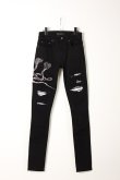 画像1: {SOLD}AMIRI アミリ Snake Patch Jean{-AIA} (1)