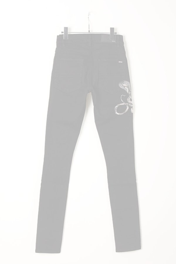 画像2:  {SOLD} AMIRI アミリ Snake Patch Jean {-AIA}  :F9M01105SD-BLK  (2)