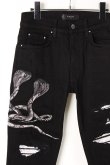 画像3: {SOLD}AMIRI アミリ Snake Patch Jean{-AIA} (3)