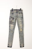 画像1: {SOLD}AMIRI アミリ Snake Patch Jean{-AIA} (1)