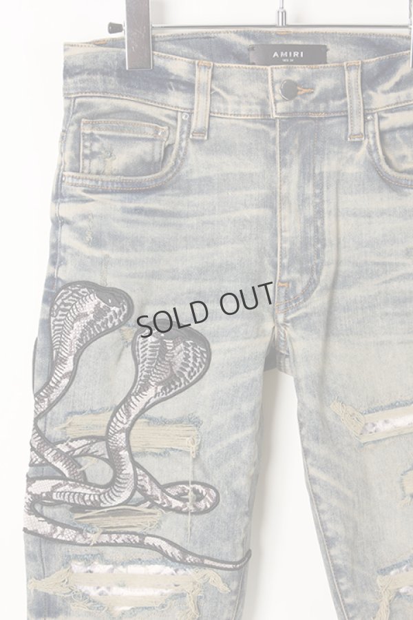 画像3: {SOLD}AMIRI アミリ Snake Patch Jean{-AIA} (3)