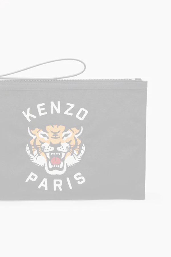 画像3:   KENZO ケンゾー ラージ 'KENZO Varsity' パース イン エンブロイダリー ナイロン {-BDA}  :FE55PM612F27-99-TU  (3)