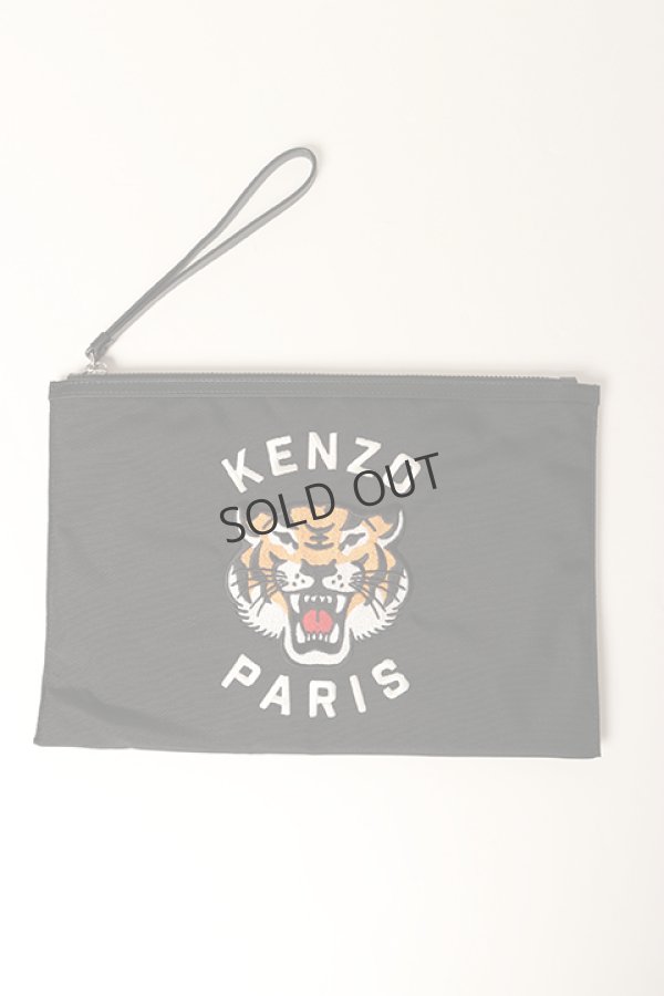画像4: {SOLD}KENZO ケンゾー ラージ 'KENZO Varsity' パース イン エンブロイダリー ナイロン{-BDA} (4)