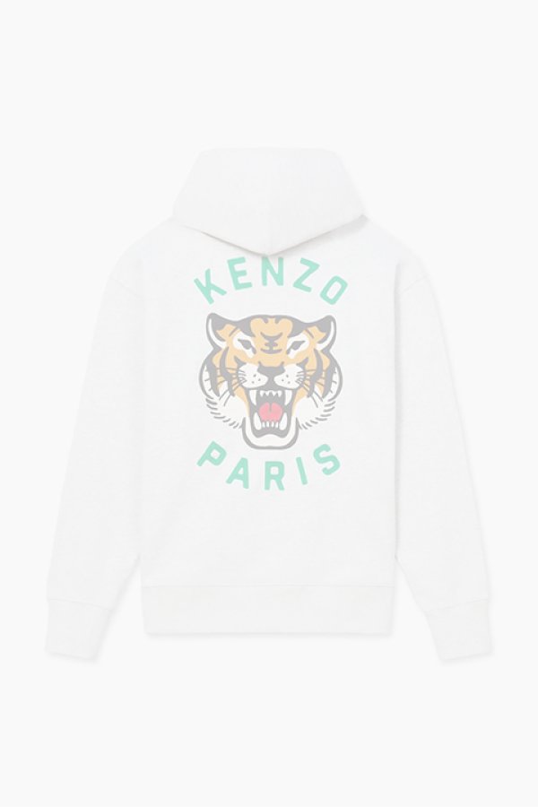 画像1:   KENZO ケンゾー Lucky Tiger' エンブロイダリー オーバーサイズ フーディー ユニセックス {-BDA}  :FE58SW0114MF-93  (1)