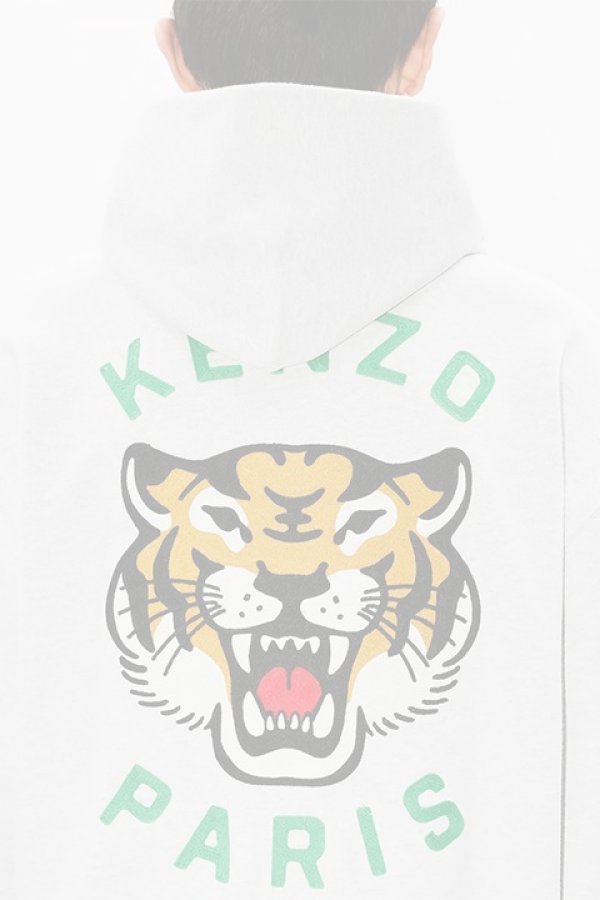 画像11:   KENZO ケンゾー Lucky Tiger' エンブロイダリー オーバーサイズ フーディー ユニセックス {-BDA}  :FE58SW0114MF-93  (11)