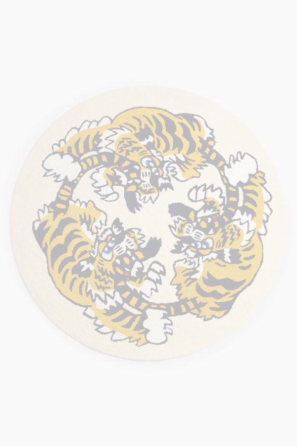 画像1:   KENZO ケンゾー 'KENZO VERDY MARKET' ハンドメイド ラグ {-BES}  :FF5MTP001OAA-MU-TU  (1)