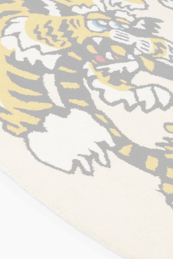 画像2:   KENZO ケンゾー 'KENZO VERDY MARKET' ハンドメイド ラグ {-BES}  :FF5MTP001OAA-MU-TU  (2)