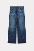 画像1: KENZO ケンゾー ターンアップ ワイド フィット ジーンズ ジャパニーズ デニム {-BEA} (1)