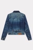 画像2: KENZO ケンゾー スリム プリーツ トラッカー ジャケット ジャパニーズ デニム{-BEA} (2)