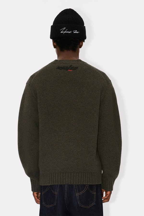 画像4: 【 20%OFF セール101,200円→80,960円】 KENZO ケンゾー Kenzo x Futura 2000' エンブロイダリー ニット ウール ジャンパー{-BEA} (4)