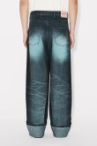 画像3: KENZO ケンゾー ターンアップワイド フィット ジーンズ イン ジャパニーズ デニム{-BFS} (3)