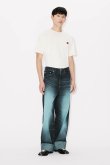 画像4: KENZO ケンゾー ターンアップワイド フィット ジーンズ イン ジャパニーズ デニム{-BFS} (4)