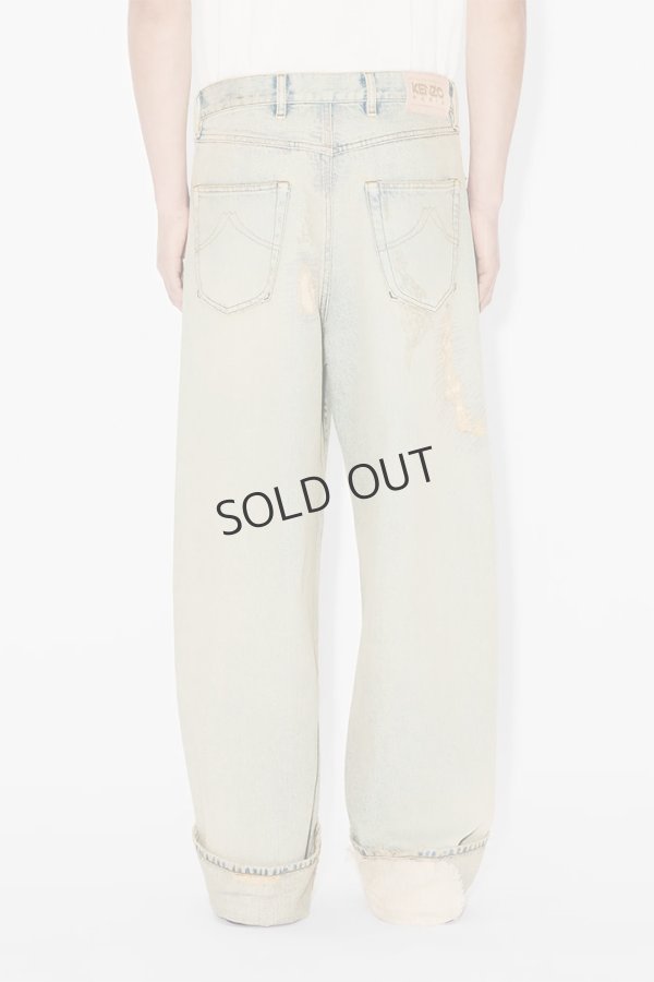 画像3: {SOLD}KENZO ケンゾー ターンアップ ワイド フィット ジーンズ イン ジャパニーズ デニム{-BFS} (3)
