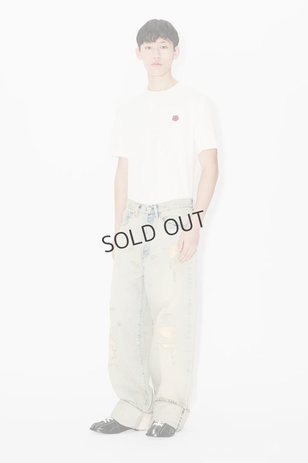 画像4: {SOLD}KENZO ケンゾー ターンアップ ワイド フィット ジーンズ イン ジャパニーズ デニム{-BFS} (4)