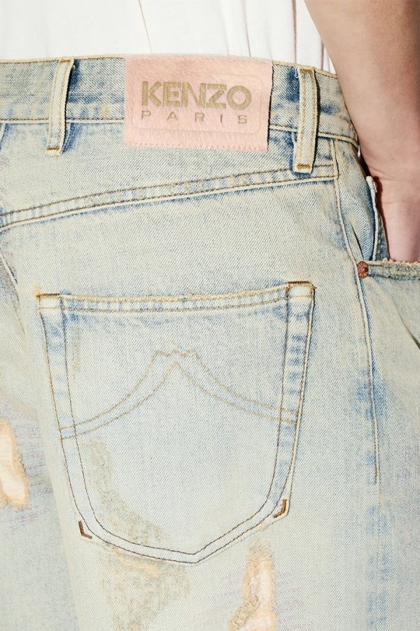 画像7: KENZO ケンゾー ターンアップ ワイド フィット ジーンズ イン ジャパニーズ デニム{-BFS} (7)