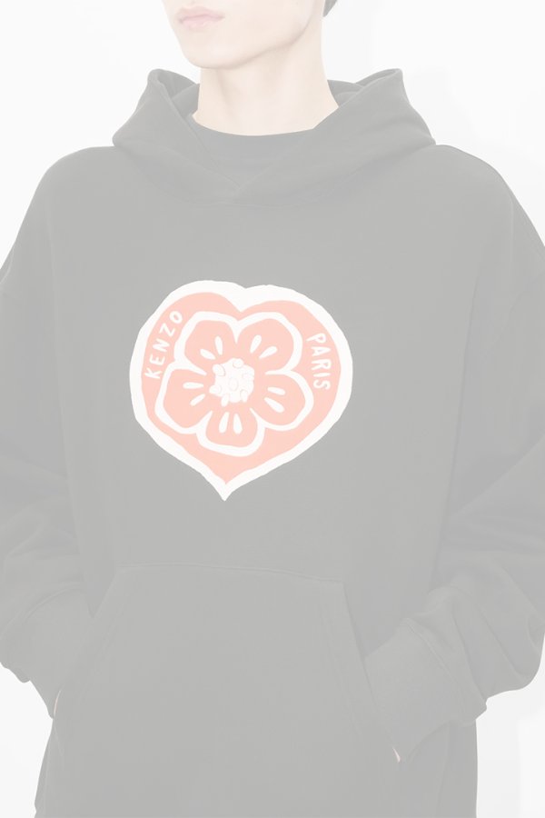 画像5:   KENZO ケンゾー KENZO Boke Heart' オーバーサイズ フーディー イン コットン {-BFS}  :FG55HO4004MJ-99J-L  (5)