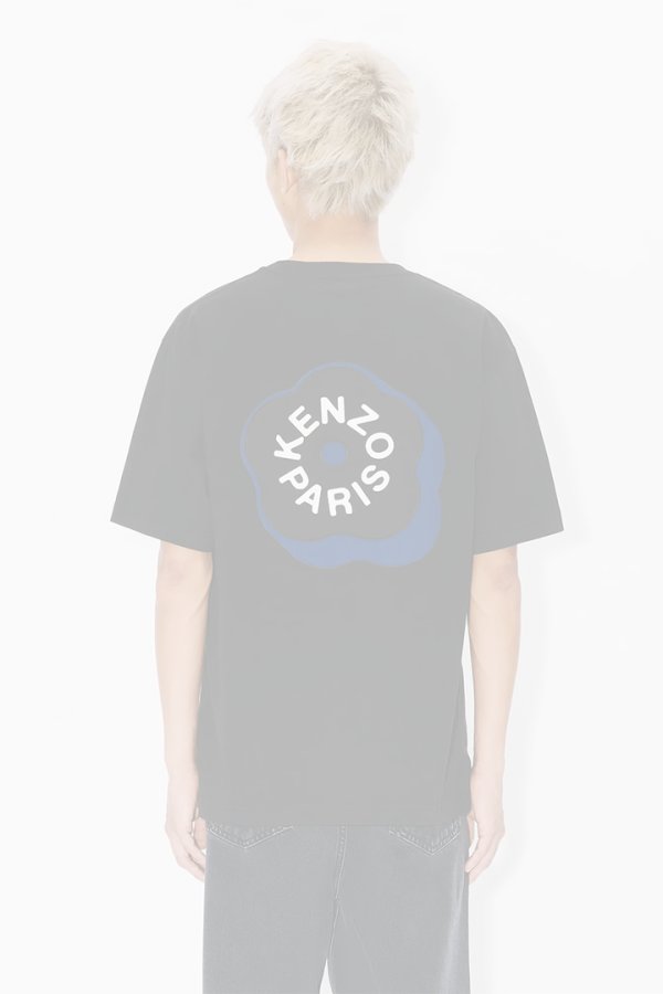 画像2:   KENZO ケンゾー Boke Flower 2.0' エンブロイダリー オーバーサイズ Tシャツ イン コットン {-BFS}  :FG55TS4024SG-99J  (2)