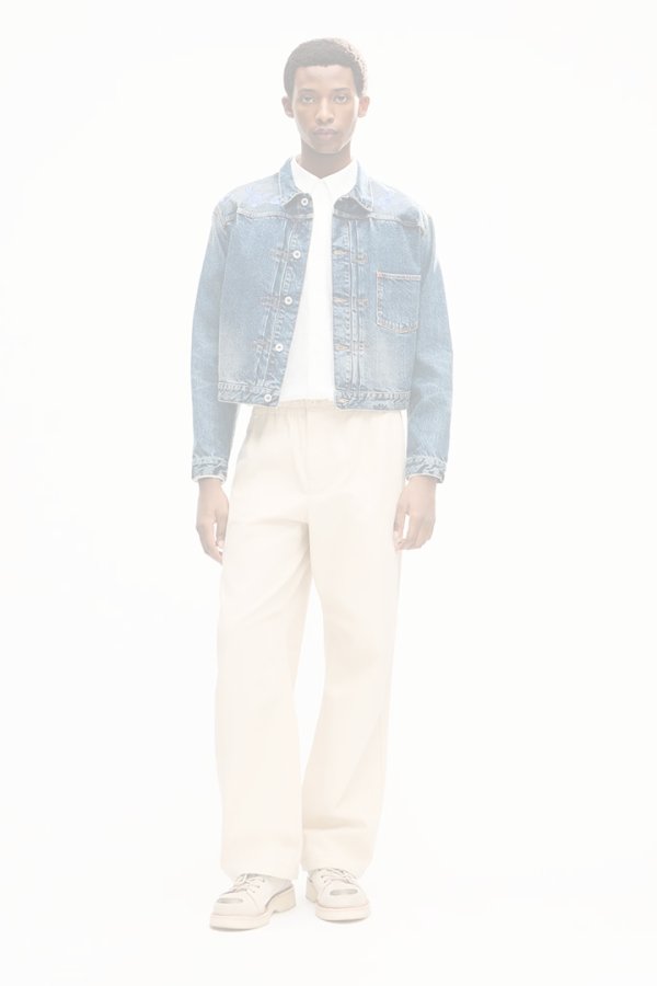 画像4: KENZO ケンゾー KENZO Wildflower' クロップド プリーツ トラッカー ジャケット イン ジャパニーズ デニム{-BFA} (4)