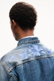 画像6: KENZO ケンゾー KENZO Wildflower' クロップド プリーツ トラッカー ジャケット イン ジャパニーズ デニム{-BFA} (6)