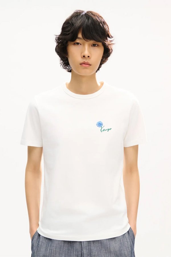 画像2: KENZO ケンゾー KENZO Tulip' エンブロイダリー スリム Tシャツ イン コットン{-BFA} (2)