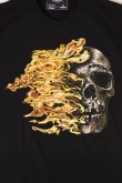 画像3: {SOLD}DOMREBEL ドムレーベル FIRESKULL T-SHIRT ブラックスワロフスキー/カスタムモデル{-AHS} (3)