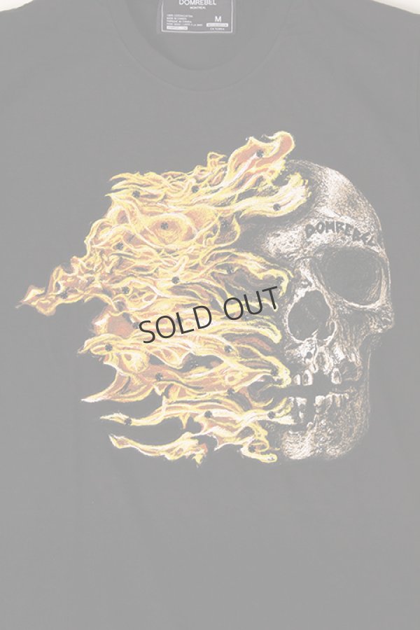 画像3: {SOLD}DOMREBEL ドムレーベル FIRESKULL T-SHIRT ブラックスワロフスキー/カスタムモデル{-AHS} (3)