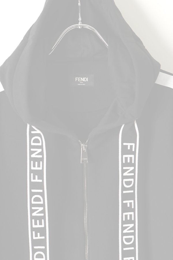画像2:   FENDI フェンディ ブラックジャージースウェットシャツ {-BJA}  :FY0984A2F2-BLK  (2)