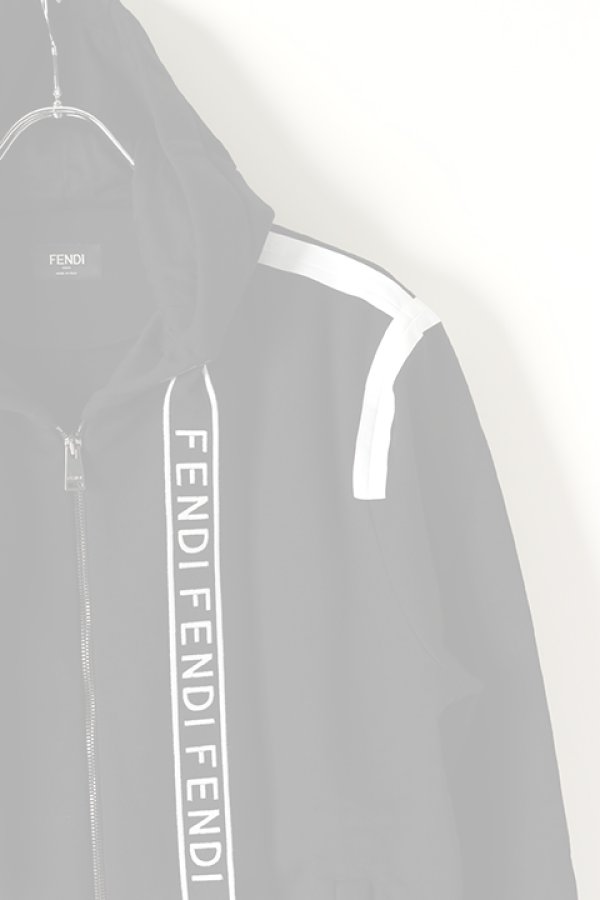 画像3:   FENDI フェンディ ブラックジャージースウェットシャツ {-BJA}  :FY0984A2F2-BLK  (3)