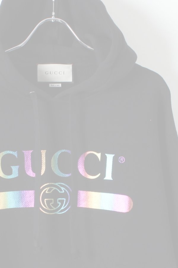 画像3:   GUCCI グッチ ロゴ コットンスウェットシャツ{-AHA} (3)