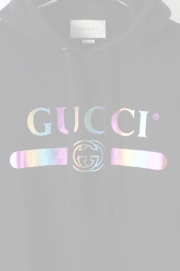 画像4:   GUCCI グッチ ロゴ コットンスウェットシャツ{-AHA} (4)