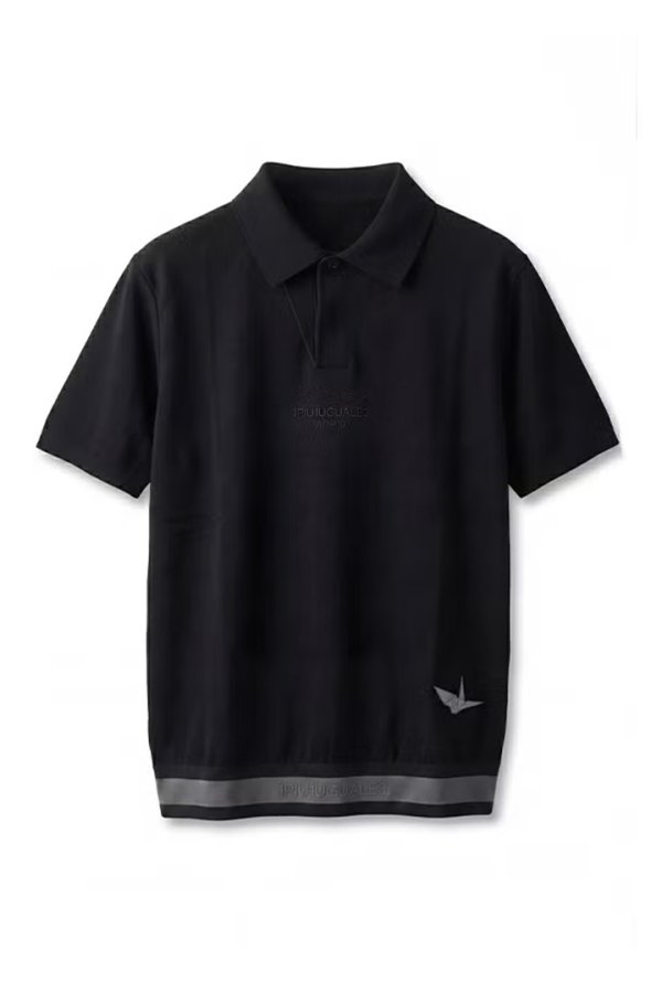 画像1: 1PIU1UGUALE3 GOLF ウノピゥウノウグァーレトレ ゴルフ ADP GOLF HEM TAPE RETRO SPORT POLO{E-}{-BFS} (1)