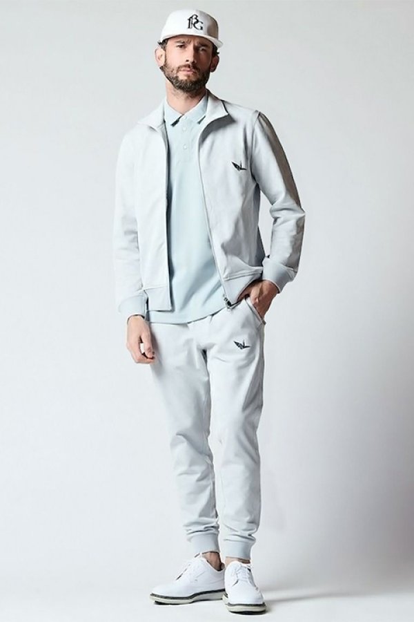 画像3: 【 30%OFF セール55,000円→38,500円】 1PIU1UGUALE3 GOLF ウノピゥウノウグァーレトレ ゴルフ JERSEY JACKET DIAGONAL LOGO{GRB075-POE403-10/95-BCS} (3)