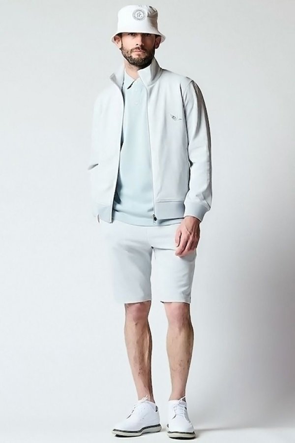 画像4: 【 30%OFF セール55,000円→38,500円】 1PIU1UGUALE3 GOLF ウノピゥウノウグァーレトレ ゴルフ JERSEY JACKET DIAGONAL LOGO{GRB075-POE403-10/95-BCS} (4)