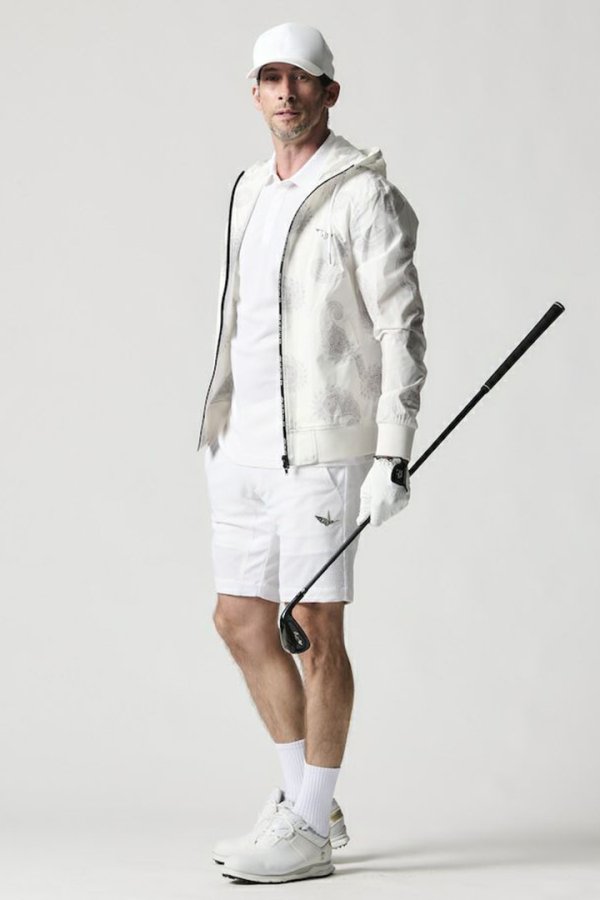 画像2: 【 30%OFF セール66,000円→46,200円】 1PIU1UGUALE3 GOLF ウノピゥウノウグァーレトレ ゴルフ PATTERN ZIP PARKER{-BES} (2)