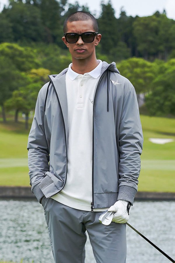 画像1: 1PIU1UGUALE3 GOLF ウノピゥウノウグァーレトレ ゴルフ POLARTEC ZIP HOODIE{-BFA} (1)