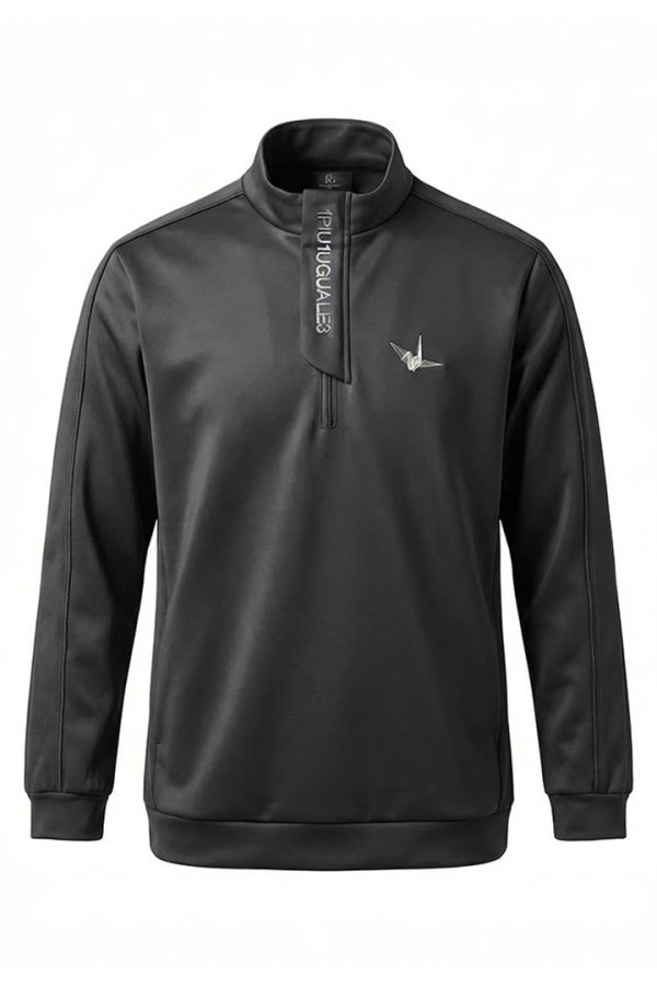 画像1: 1PIU1UGUALE3 GOLF ウノピゥウノウグァーレトレ ゴルフ PIPING HALF ZIP BLOUSON{-BFA} (1)