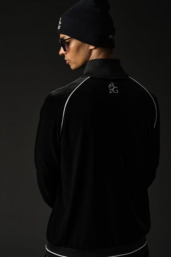 画像2: 1PIU1UGUALE3 GOLF ウノピゥウノウグァーレトレ ゴルフ VELOUR PIPING JACKET{-BFA} (2)
