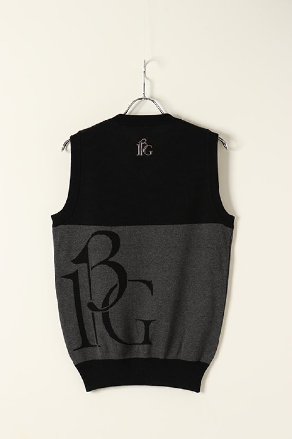 画像6: 【 30%OFF セール44,000円→30,800円】 1PIU1UGUALE3 GOLF ウノピゥウノウグァーレトレ ゴルフ KNIT VEST{GRK023-PCT025-99/88-BBS} (6)