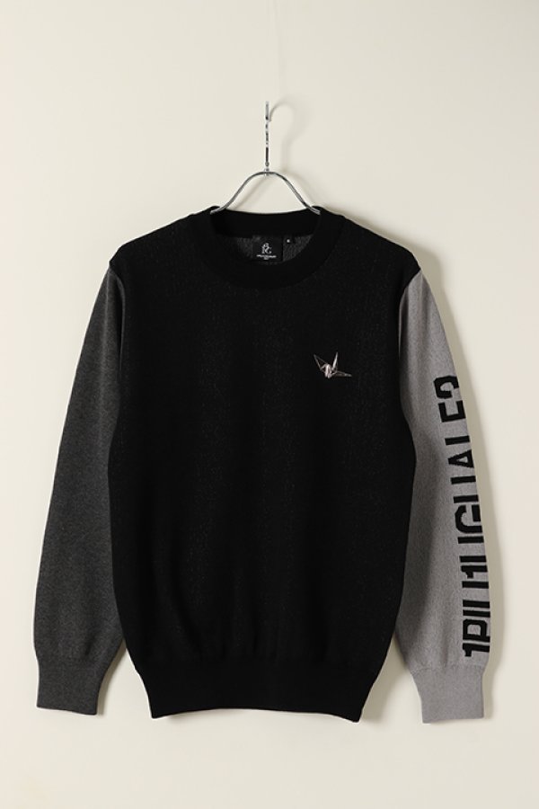画像3: 【 30%OFF セール49,500円→34,650円】 1PIU1UGUALE3 GOLF ウノピゥウノウグァーレトレ ゴルフ CRAZY KNIT{GRK024-PCT026-99-BBS} (3)