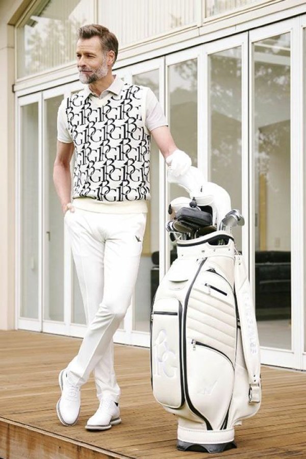 画像2: 【 30%OFF セール49,500円→34,650円】 1PIU1UGUALE3 GOLF ウノピゥウノウグァーレトレ ゴルフ KNIT VEST 113G FULL LOGO {-BBA} (2)