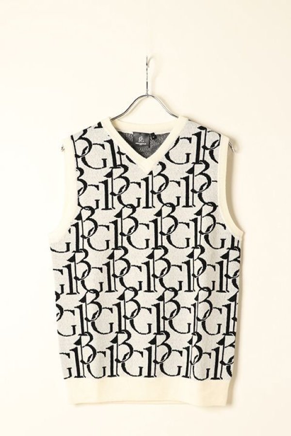 画像3: 【 30%OFF セール49,500円→34,650円】 1PIU1UGUALE3 GOLF ウノピゥウノウグァーレトレ ゴルフ KNIT VEST 113G FULL LOGO {-BBA} (3)