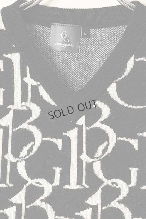 画像2: 1PIU1UGUALE3 GOLF ウノピゥウノウグァーレトレ ゴルフ KNIT VEST 113G FULL LOGO {-BBA} (2)