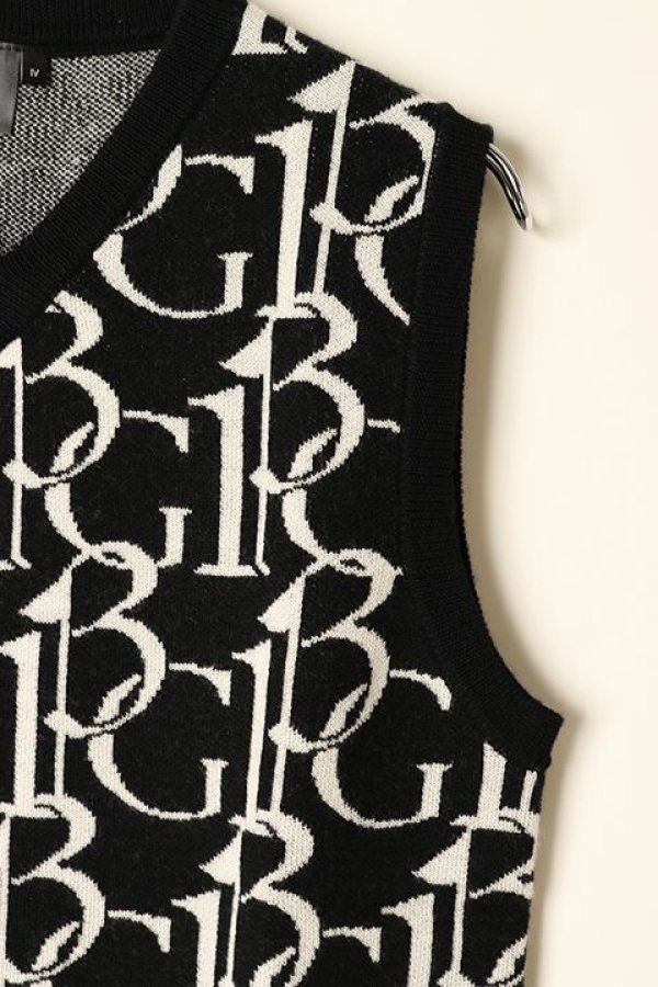 画像3: 【 30%OFF セール49,500円→34,650円】 1PIU1UGUALE3 GOLF ウノピゥウノウグァーレトレ ゴルフ KNIT VEST 113G FULL LOGO {-BBA} (3)